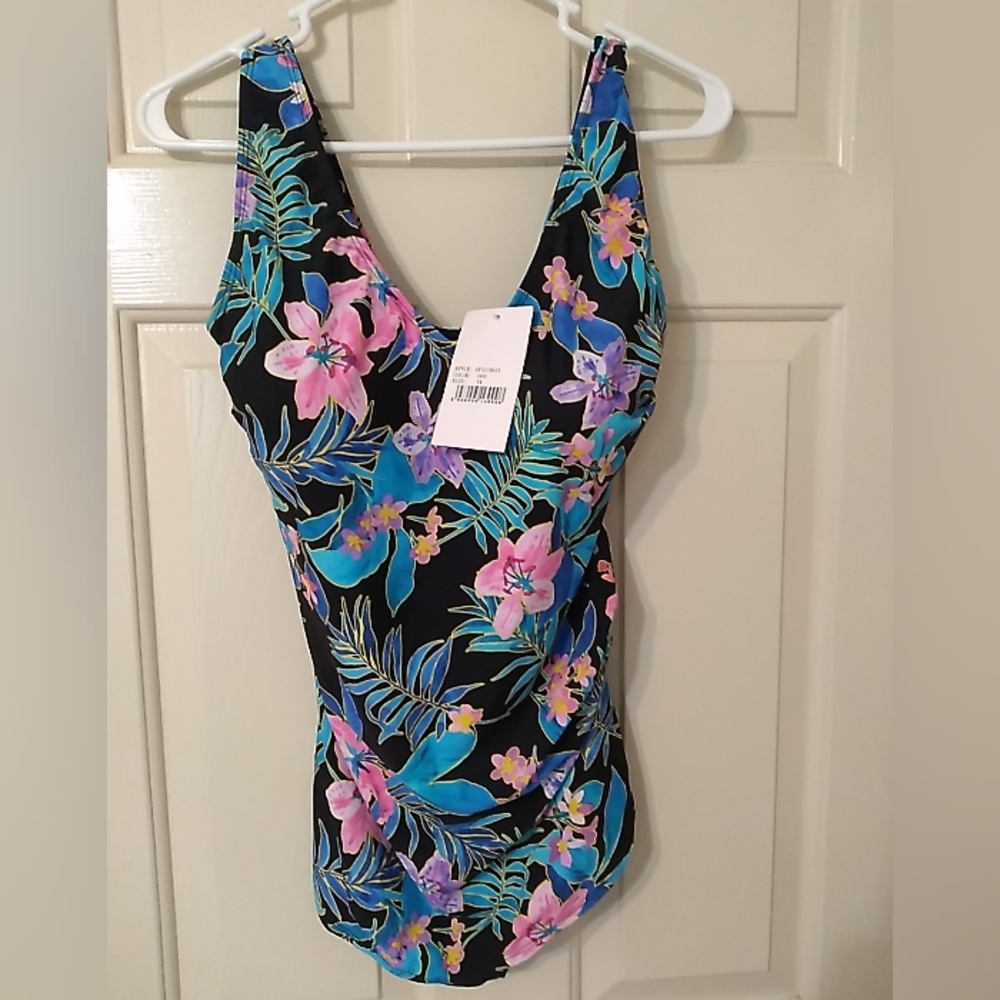FULLFITALL Swimsuits Womens SZ 14 Multicolor Floral NWT